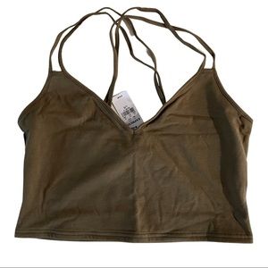 NWT Express crop top cross back tank